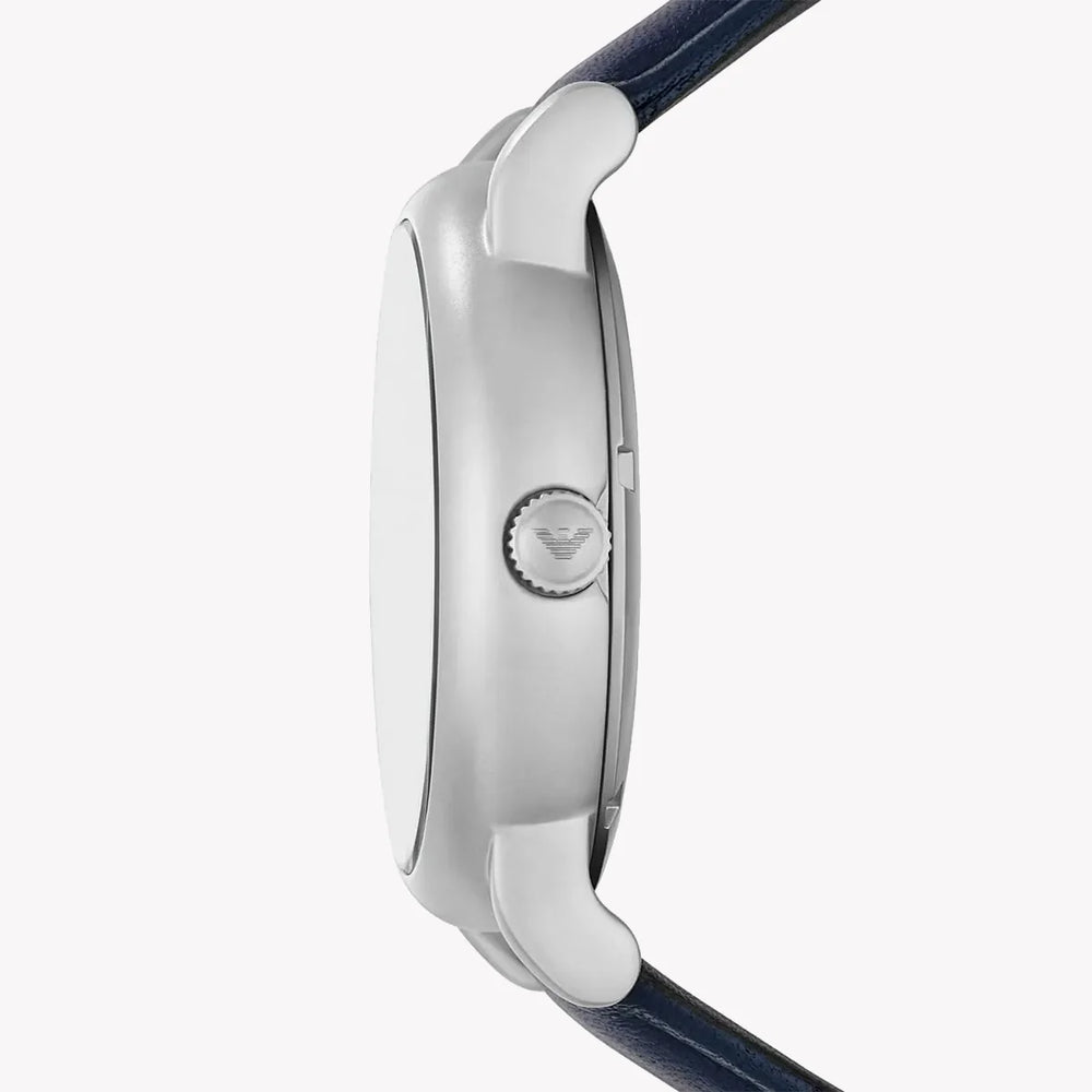 Emporio Armani Men's Silver Watch, Blue Dial | Ar60030 by i-watch