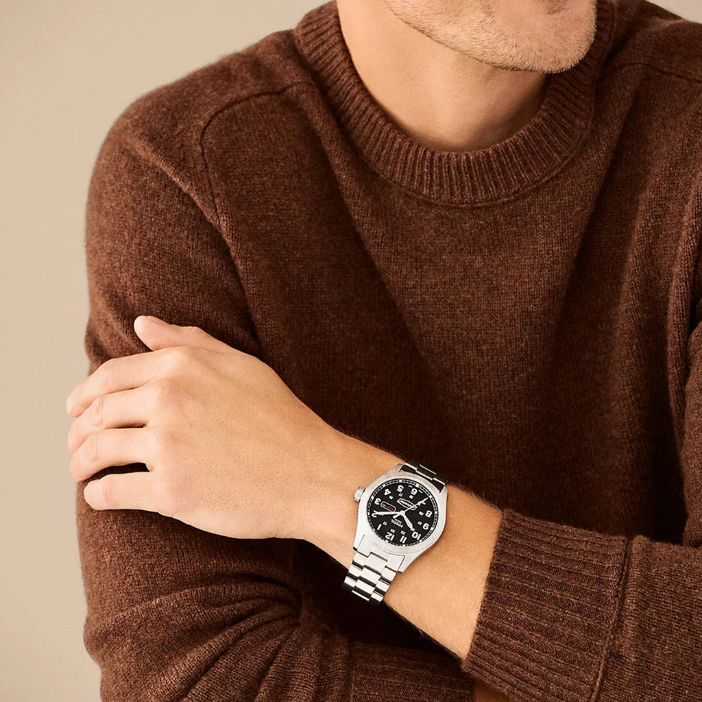 FOSSIL FS5976 ELEVATE - STYLISH STAINLESS STEEL MEN'S WATCH WITH BLACK DIAL & SOLAR MOVEMENT-i-Watch-2