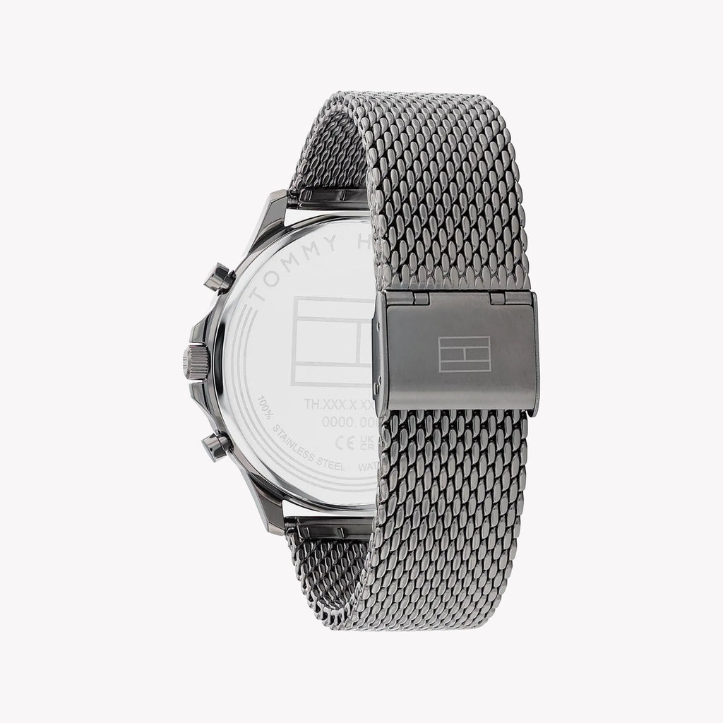 TOMMY HILFIGER 1683475 GREY STAINLESS STEEL - MODERN CHIC MEN'S WATCH WITH BLACK DIAL-i-Watch-3