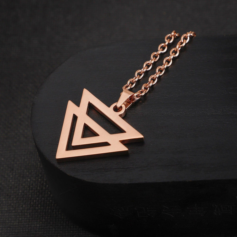 Zink Men's Rose Gold Stainless Steel Necklace | Zjpd022rg by i-watch