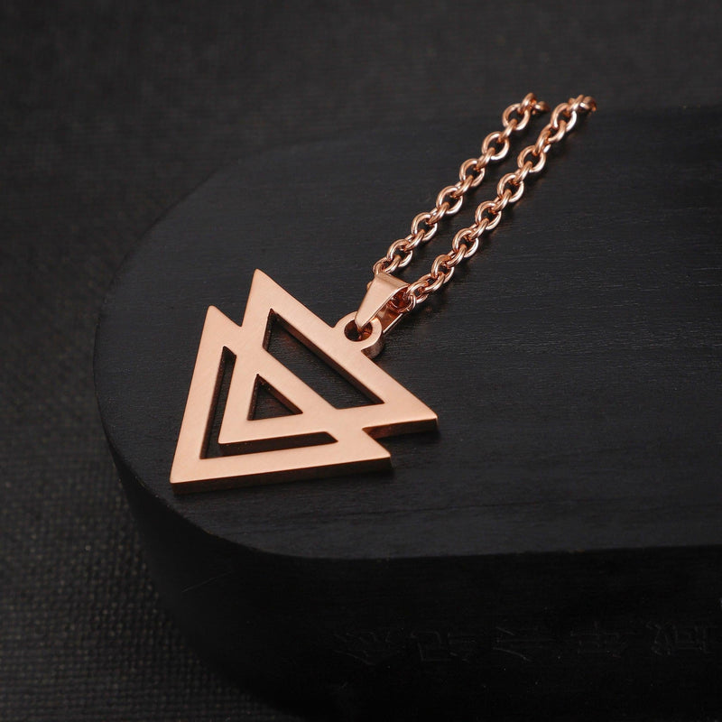 Zink Men's Rose Gold Stainless Steel Necklace | Zjpd022rg by i-watch