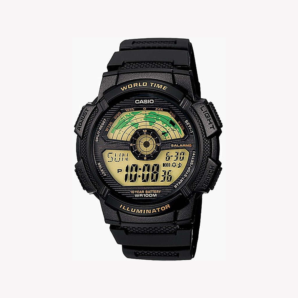 CASIO AE-1100W-1BVSDF BOLD ADVENTURER - MEN'S SPORTY DIGITAL WATCH WITH BLACK RESIN BAND