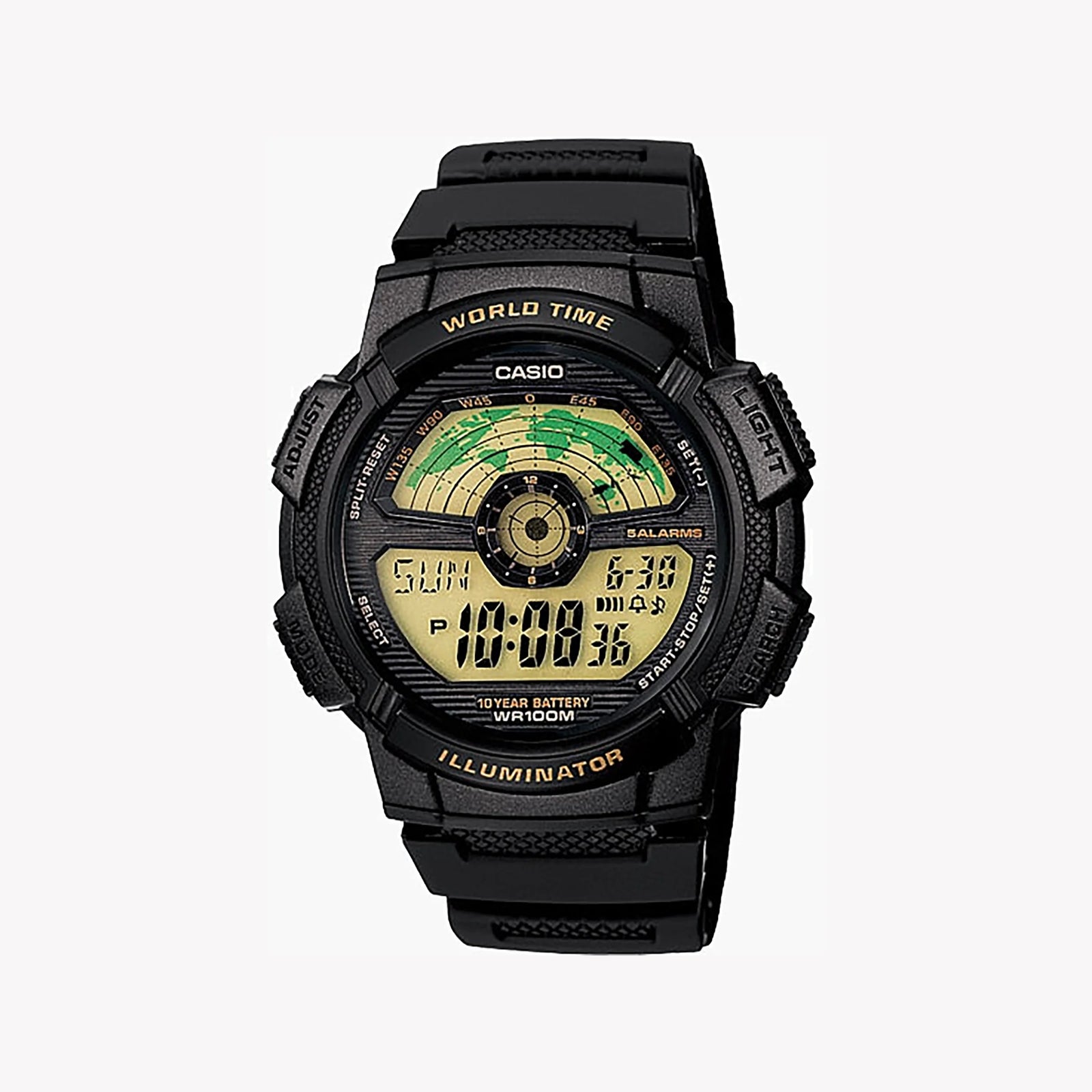 Casio Ae-1100w-1bvsdf Bold Adventurer - Men's Sporty Digital Watch With Black Resin Band by i-watch