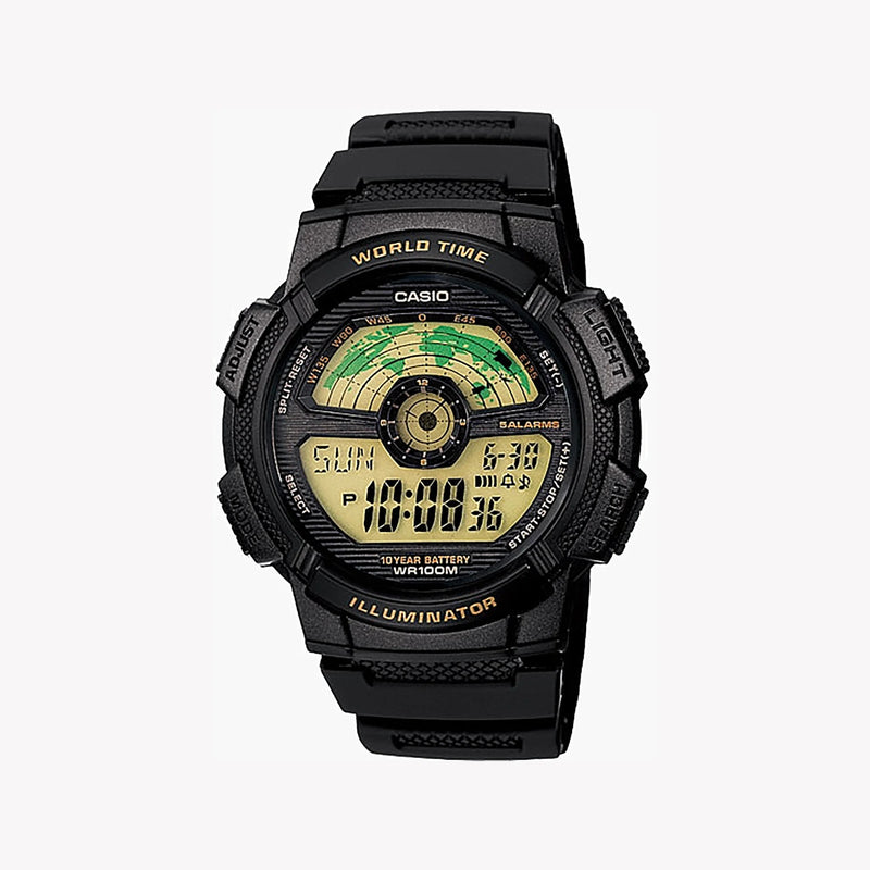 Casio Ae-1100w-1bvsdf Bold Adventurer - Men's Sporty Digital Watch With Black Resin Band by i-watch