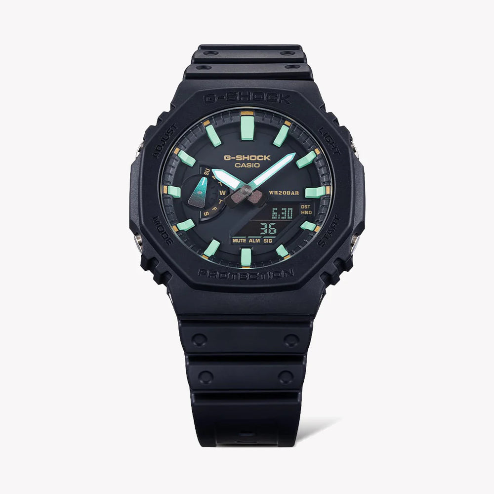 Casio G-Shock Men's Black Resin Watch, Carbon Case | Ga-2100rc-1aer by i-watch