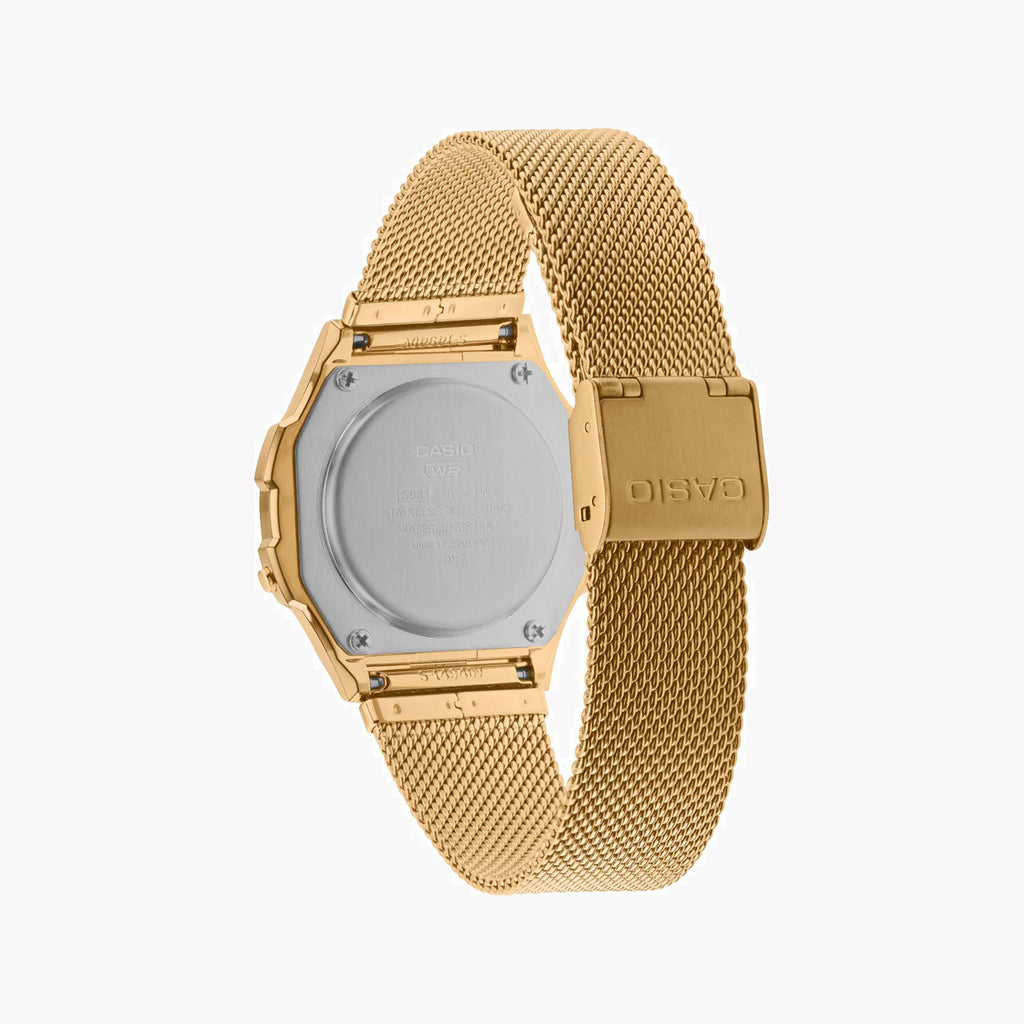 CASIO A171WEMG-9A GOLD RUSH - SPORTY ELEGANCE UNISEX DIGITAL WATCH with stainless steel band and bold design-i-Watch-2