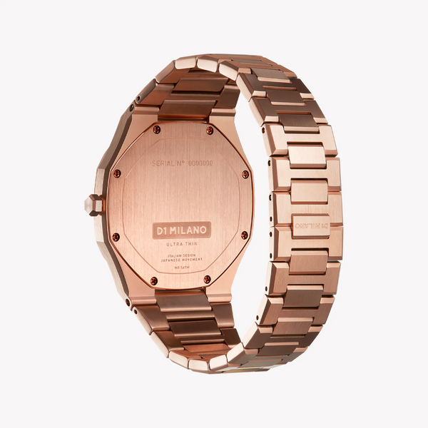 D1 MILANO Women's Rose Gold Watch, Dark Blue Dial | D1-UTBL12 by i-watch