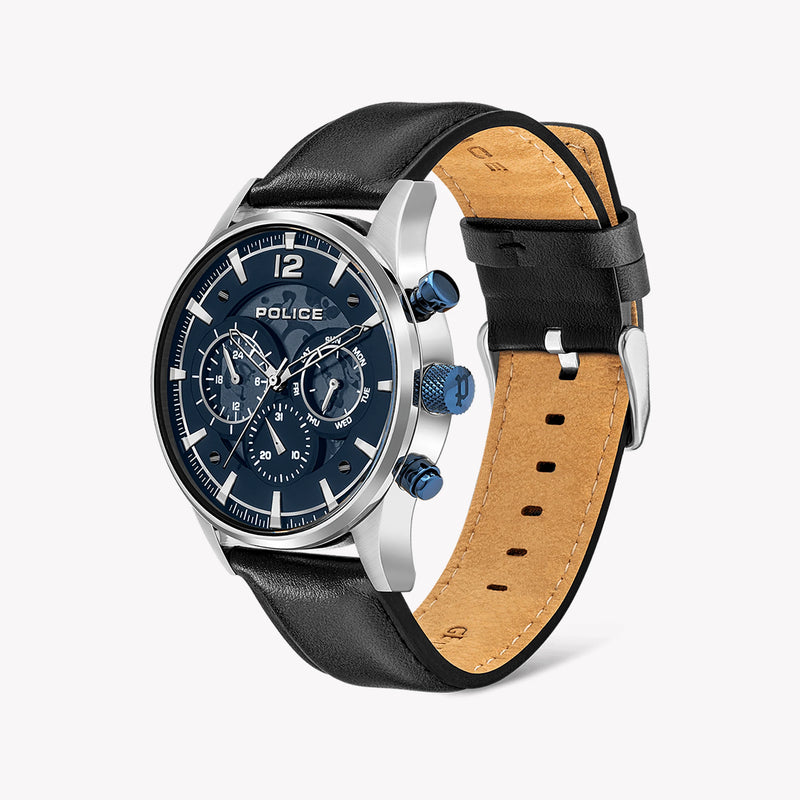 Police Men's Silver Watch, Blue Dial | Pewjf2002801 by i-watch