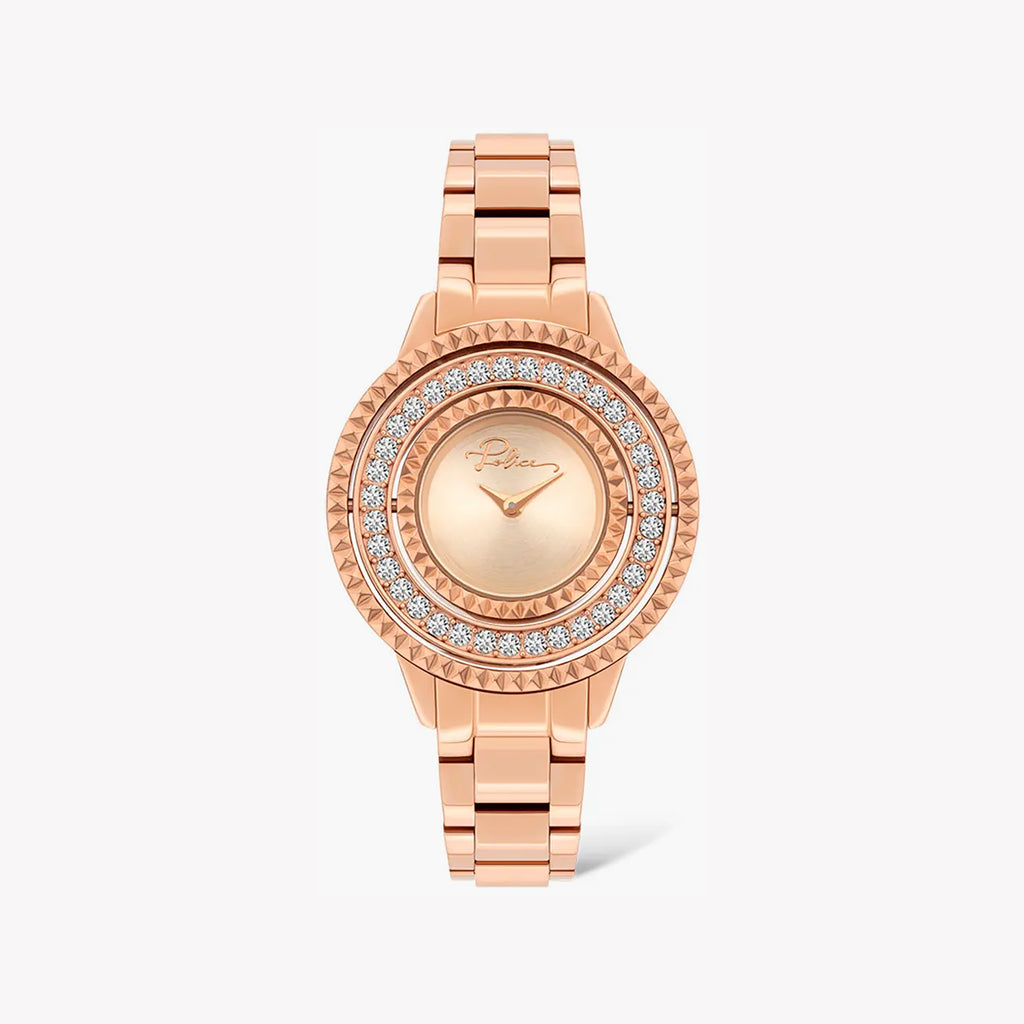 POLICE PL-16037BSR_32M ELEGANCE REDEFINED - ROSE GOLD STUNNER WATCH FOR MODERN WOMEN