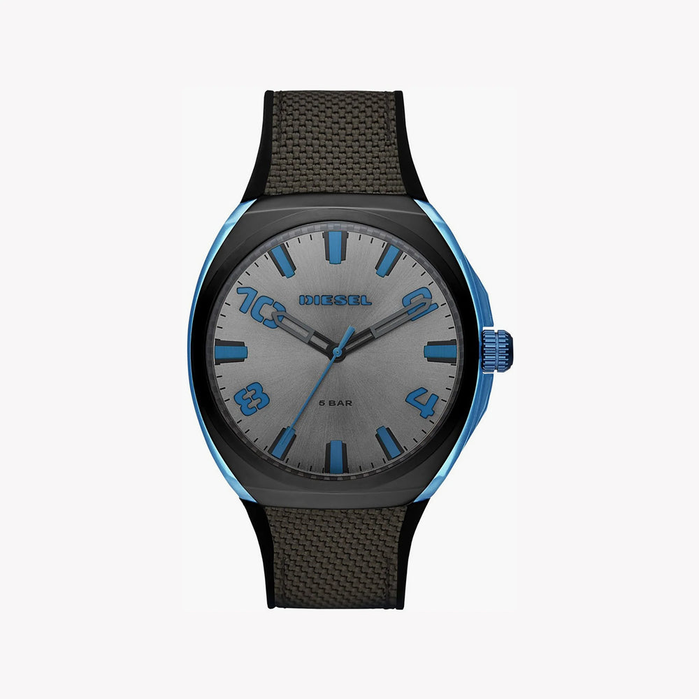 Diesel Men's Black Silicone Watch, Grey Dial | Dz1885 by i-watch