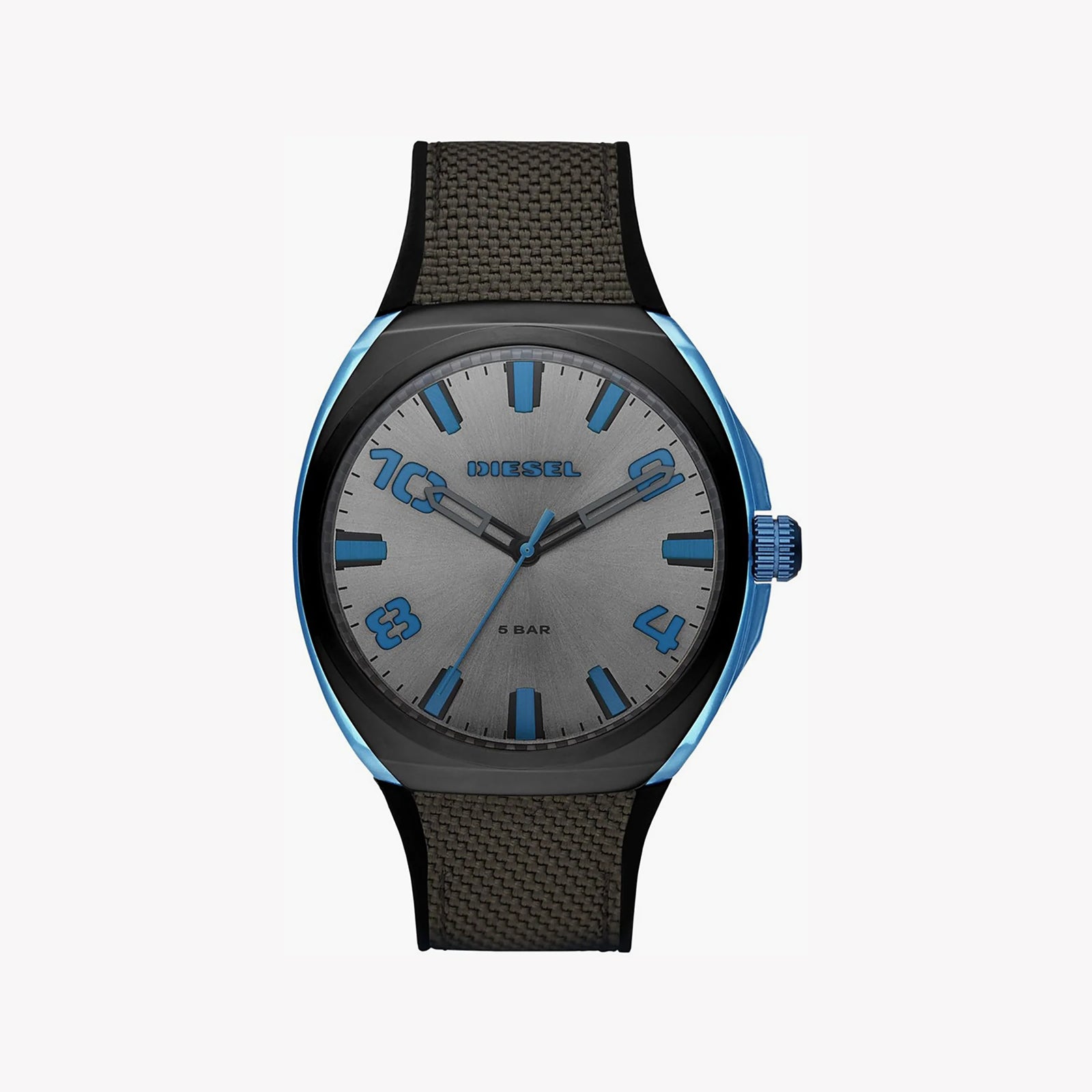 Diesel Men's Black Silicone Watch, Grey Dial | Dz1885 by i-watch
