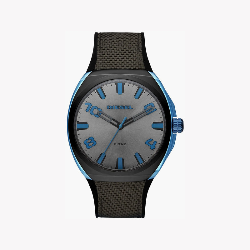 Diesel Men's Black Silicone Watch, Grey Dial | Dz1885 by i-watch
