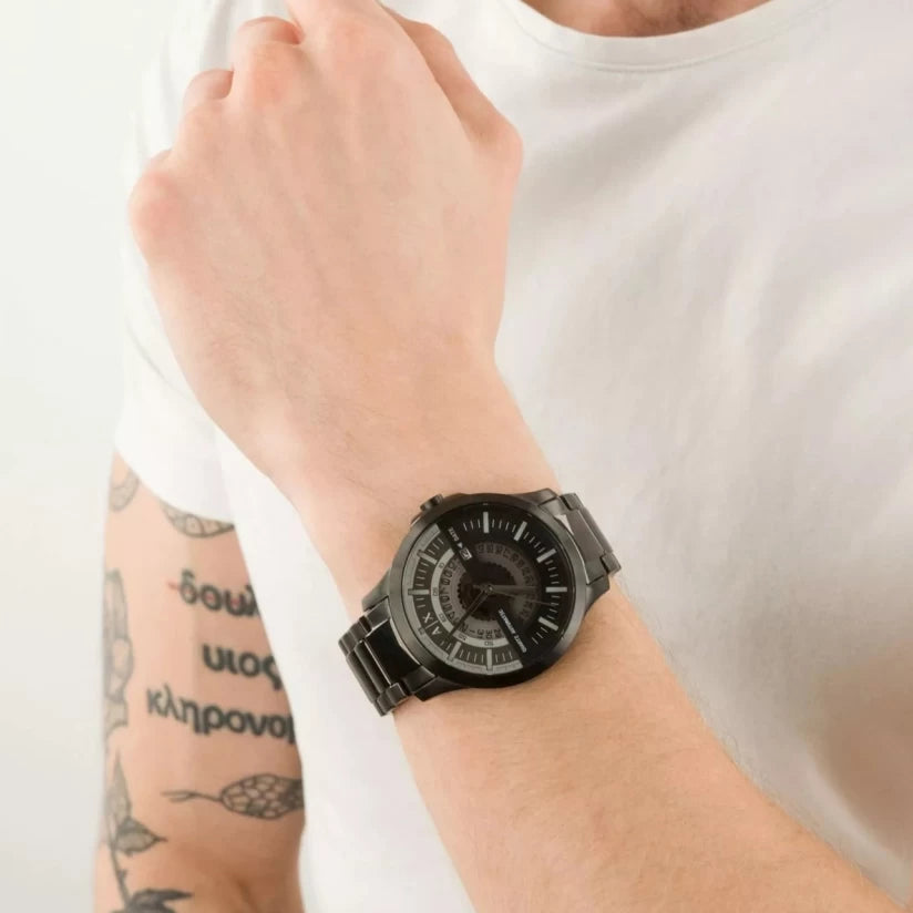 ARMANI EXCHANGE AX2444 - MODERN SOPHISTICATION MEN'S WATCH WITH BLACK STAINLESS STEEL BAND-i-Watch-5