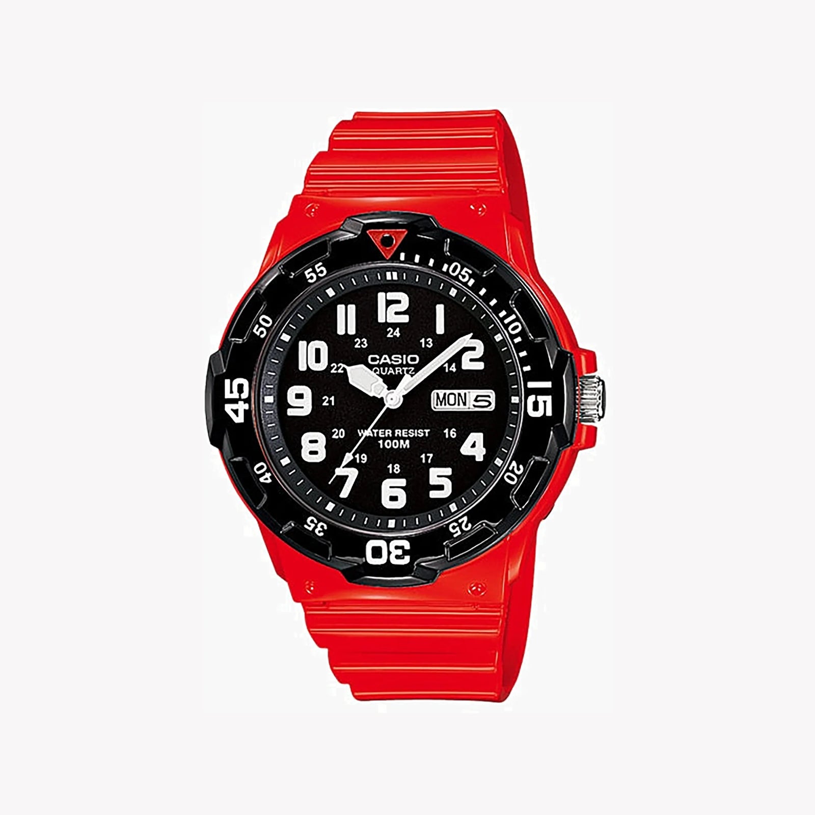 Casio Men's Red Resin Watch, Black Dial | Mrw-200hc-4bvdf by i-watch
