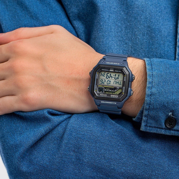 Casio Men's Blue Resin Watch, Digital Dial | Ws-1600h-2avdf by i-watch