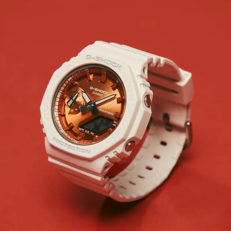 Casio G-Shock Men's White/Orange Resin Watch | Gma-S2100ws-7aer by i-watch