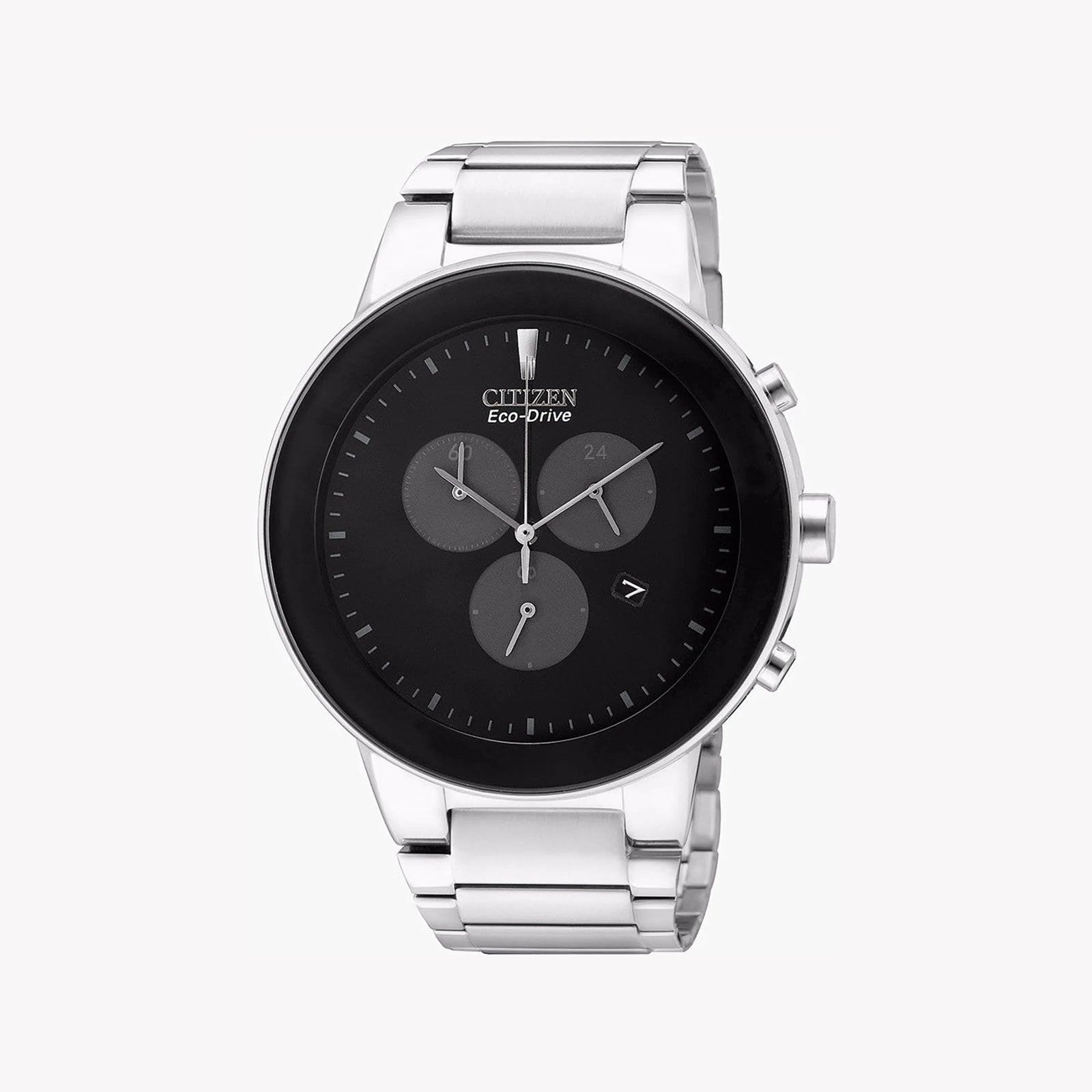 Citizen Men's Silver Stainless Steel, Black Dial | At2240-51e by i-watch