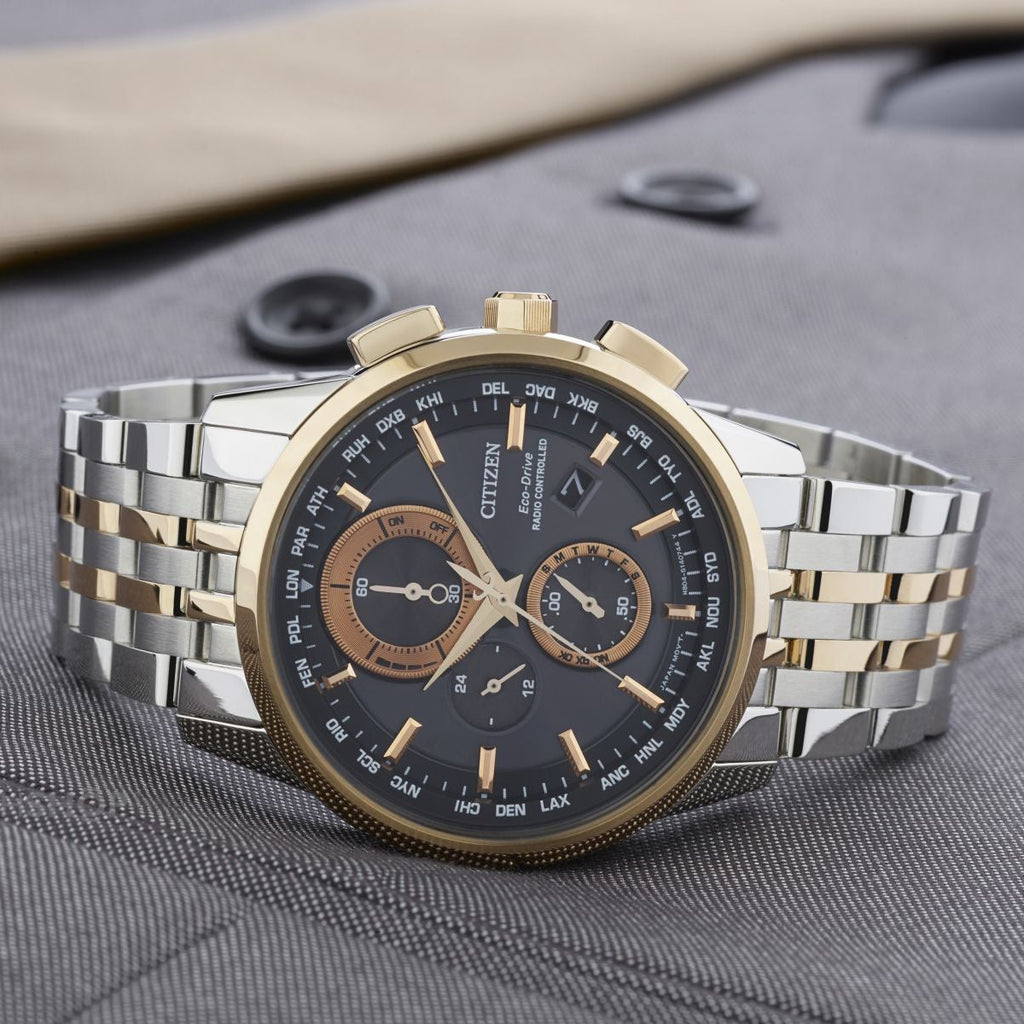 CITIZEN AT8116-65E - ELEGANCE UNLEASHED: MEN'S ECO-DRIVE TIMEPIECE IN SILVER & ROSE GOLD-i-Watch-3