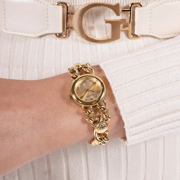 Guess Women's Gold Stainless Steel Watch, Champagne Dial | Gw0758l2 by i-watch