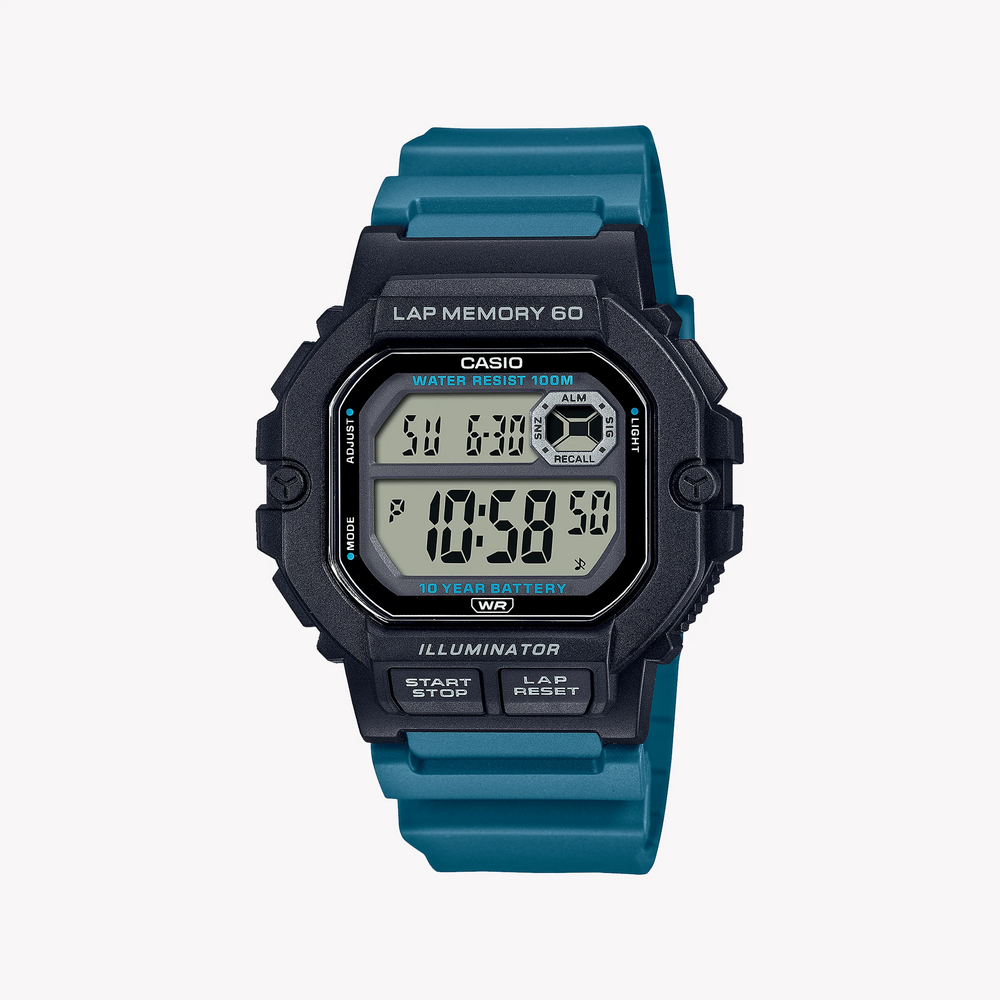Casio Ws-1400h-3avdf Dynamic Adventurer - Sporty Men's Watch With Black Resin Case And Blue Band by i-watch