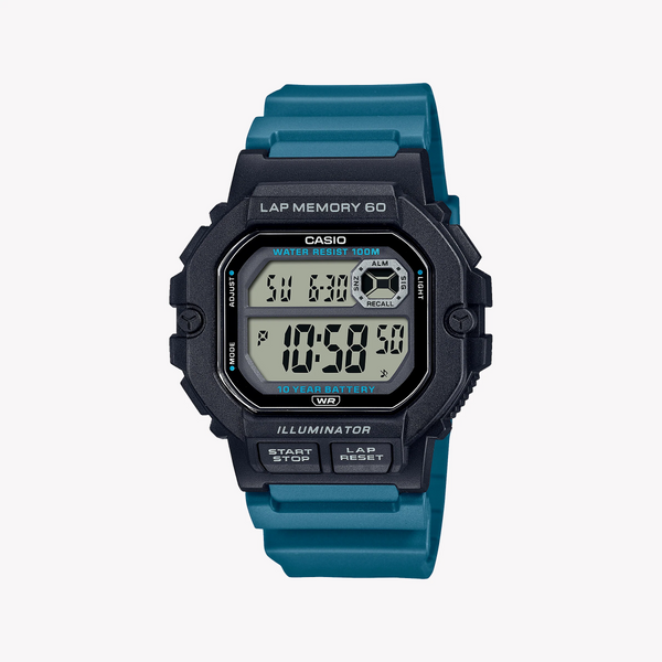 Casio Ws-1400h-3avdf Dynamic Adventurer - Sporty Men's Watch With Black Resin Case And Blue Band by i-watch