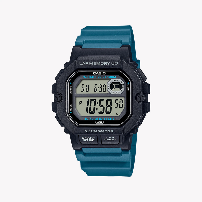 Casio Ws-1400h-3avdf Dynamic Adventurer - Sporty Men's Watch With Black Resin Case And Blue Band by i-watch