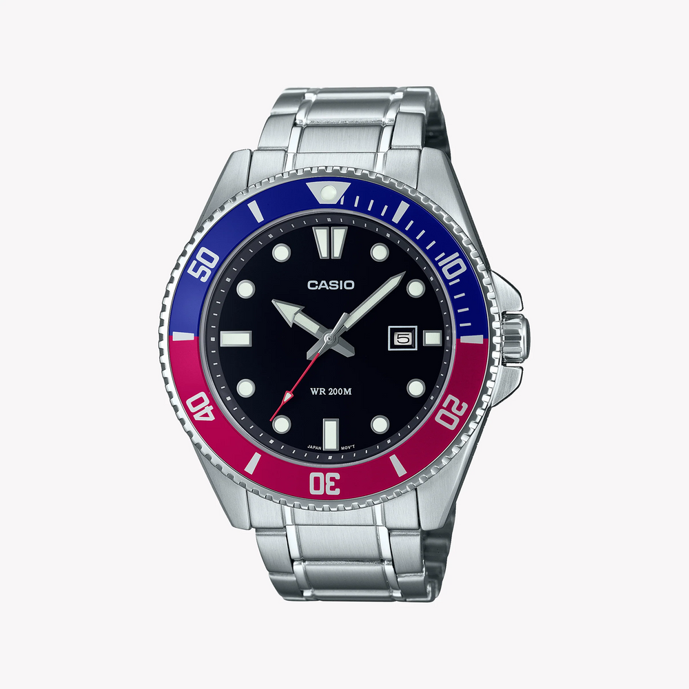 Casio Mdv-107d-1a3vdf Adventure Master - Men's Stainless Steel Sport Watch With Black Dial by i-watch