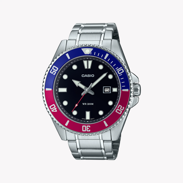 Casio Mdv-107d-1a3vdf Adventure Master - Men's Stainless Steel Sport Watch With Black Dial by i-watch