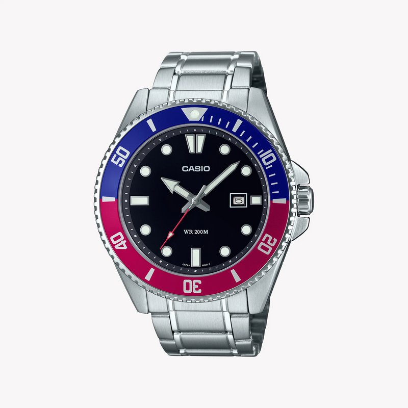 Casio Mdv-107d-1a3vdf Adventure Master - Men's Stainless Steel Sport Watch With Black Dial by i-watch