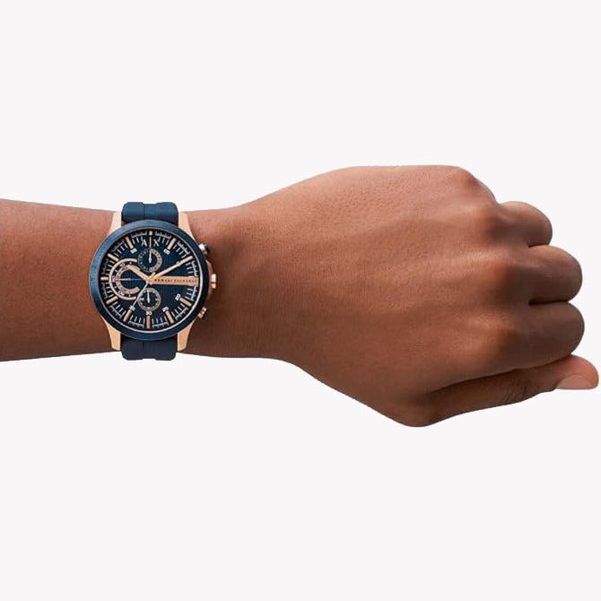 ARMANI EXCHANGE AX2440 - VIBRANT ROSE GOLD & BLUE SPORT TIMEPIECE FOR MEN-i-Watch-4