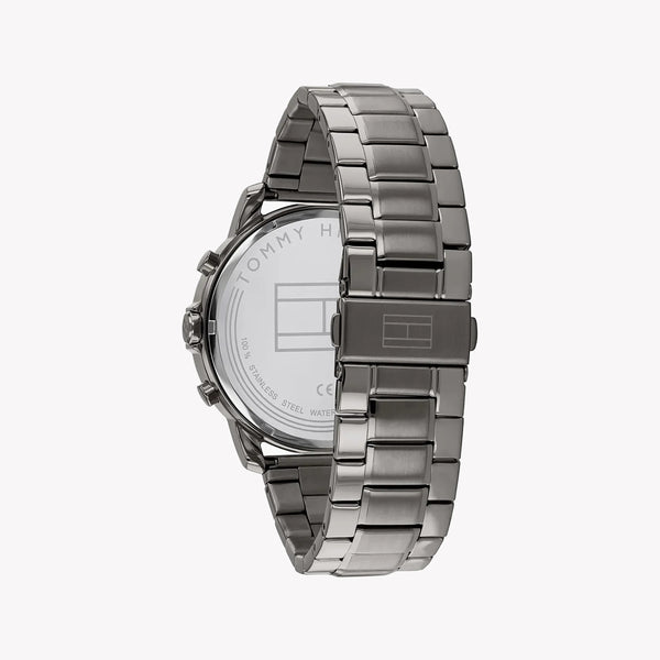 Tommy Hilfiger Men's Gray Stainless Steel Watch, Blue Dial | 1791796 by i-watch