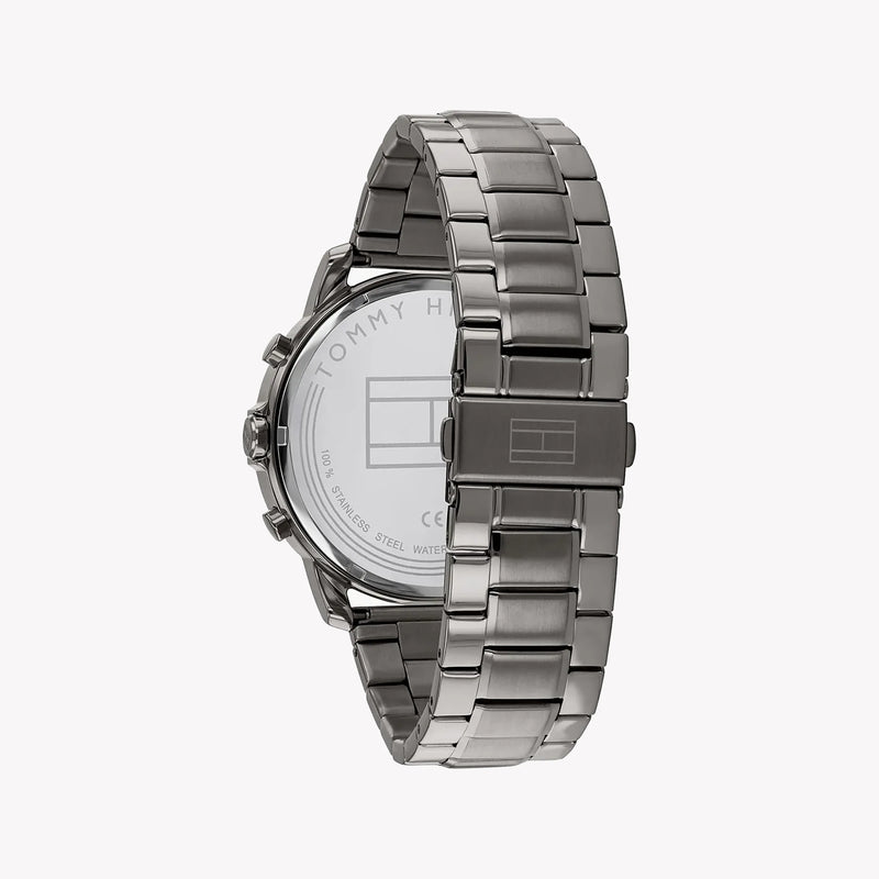 Tommy Hilfiger Men's Gray Stainless Steel Watch, Blue Dial | 1791796 by i-watch