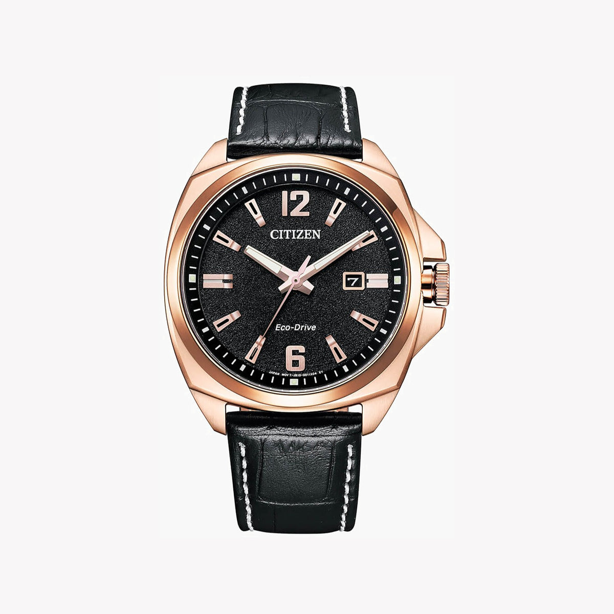 CITIZEN AW1723-02E BOLD ELEGANCE - ROSE GOLD & BLACK LEATHER TIMEPIECE for the Modern Man