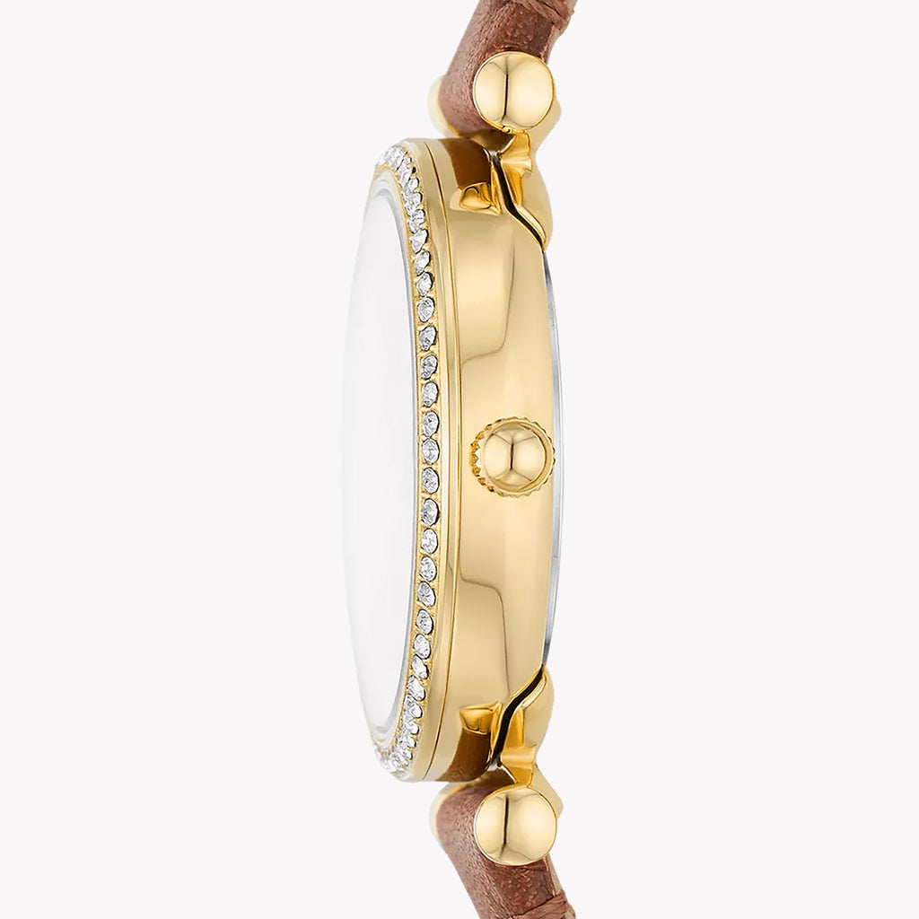 FOSSIL ES5297 - ELEGANT TIMEPIECE - CLASSIC WOMEN'S WATCH WITH BROWN LEATHER STRAP & SILVER DIAL-i-Watch-4