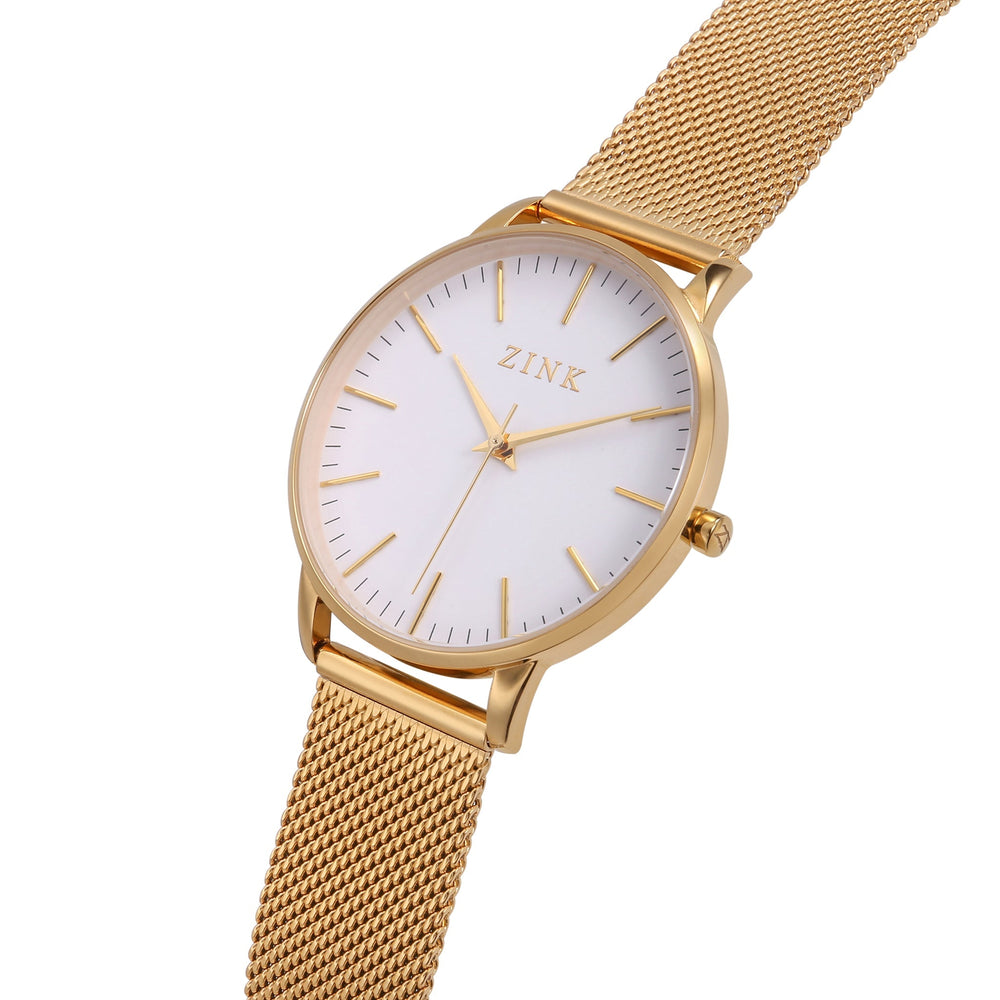 Zink Women's Watch With Gold Stainless Steel Case And Gold Stainless Steel Band by i-watch
