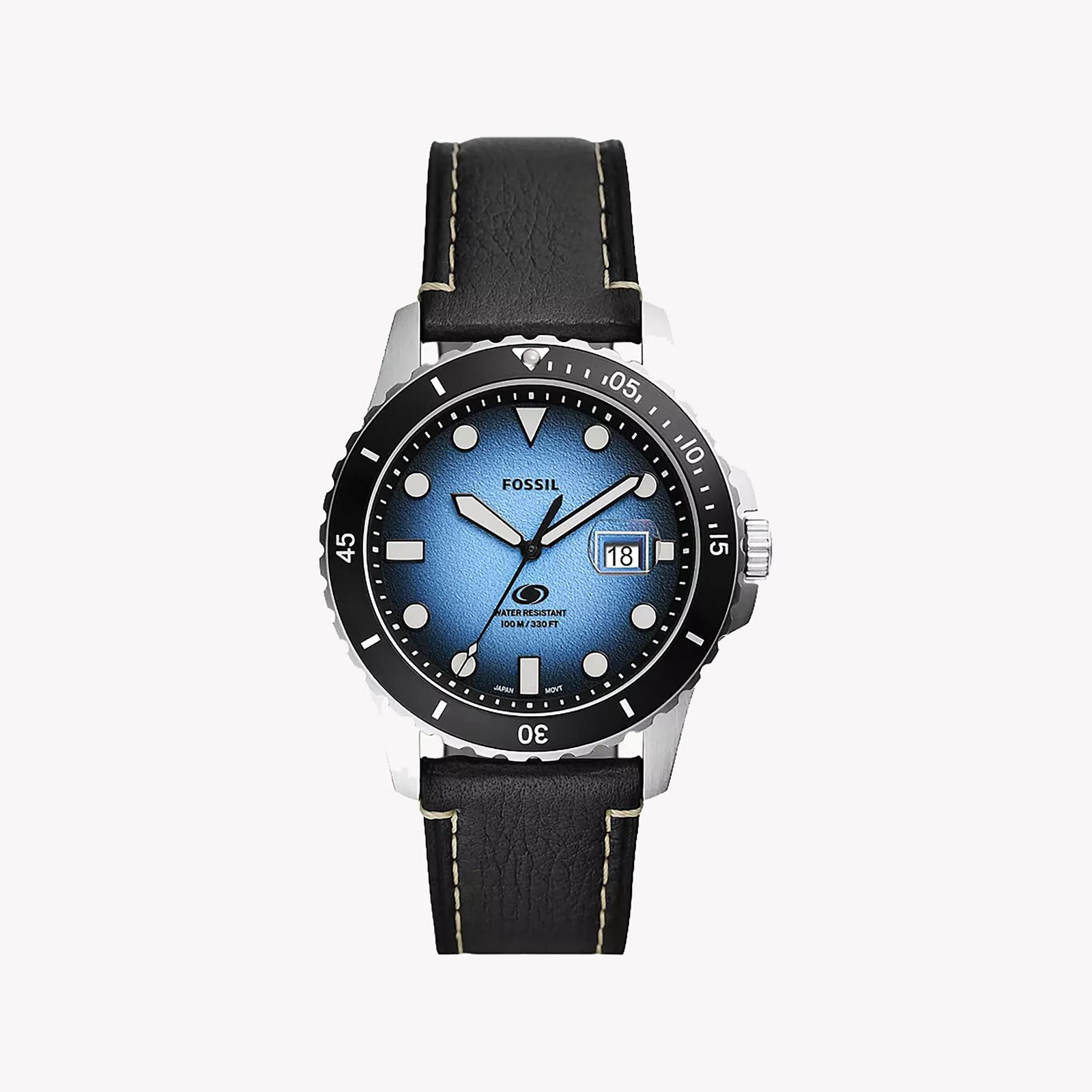 Fossil Men's Stainless Steel Black Watch, Silver Strap | Fs5960 by i-watch