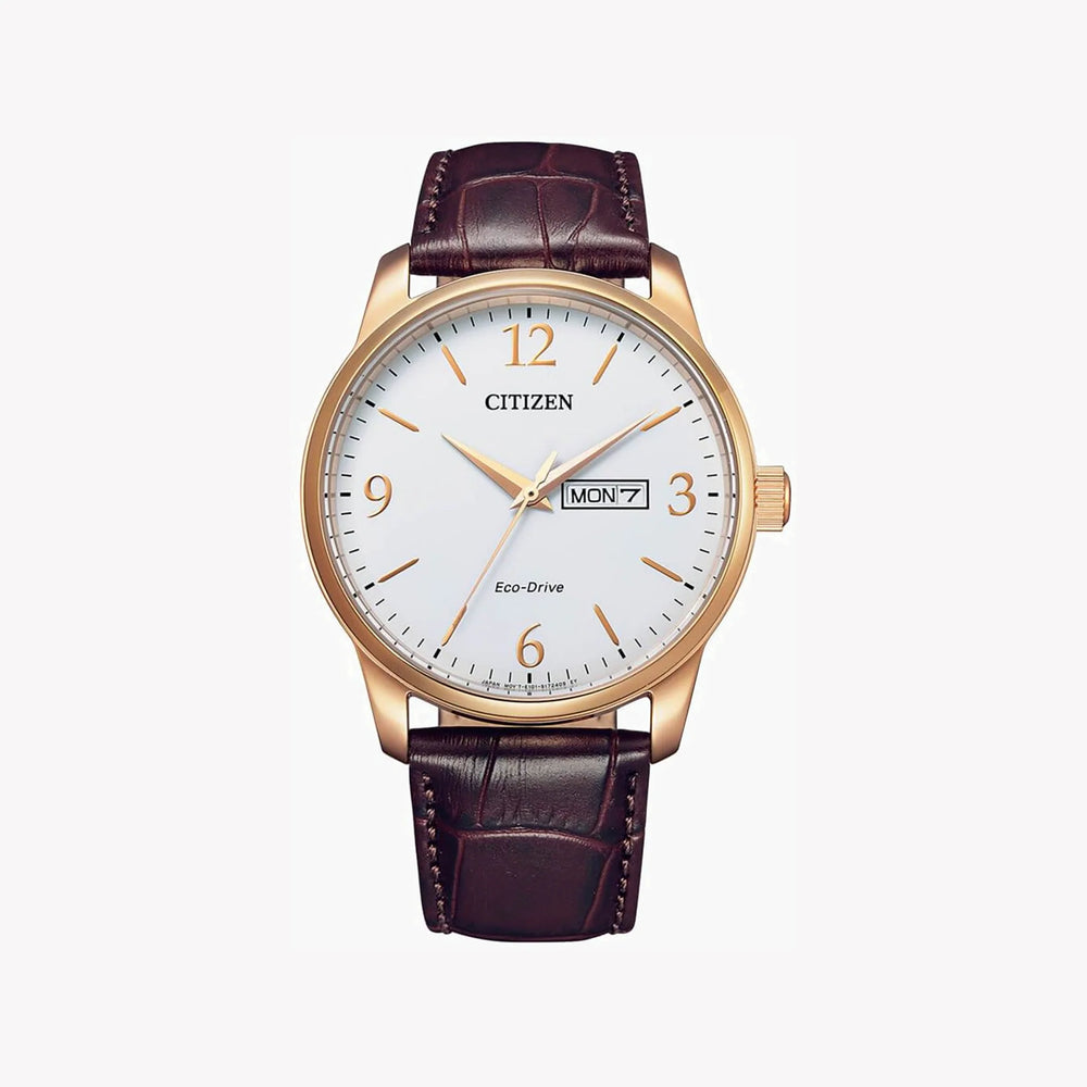 Citizen Men's Gold Stainless Steel, Brown Leather | Bm8553-16a by i-watch