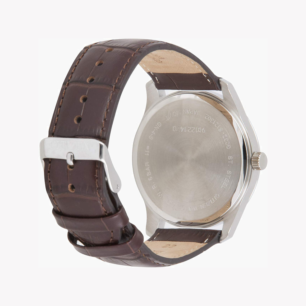 CITIZEN BH5000-08A - ELEGANT METAL & LEATHER MEN'S TIMEPIECE WITH QUIET PRECISION-i-Watch-4