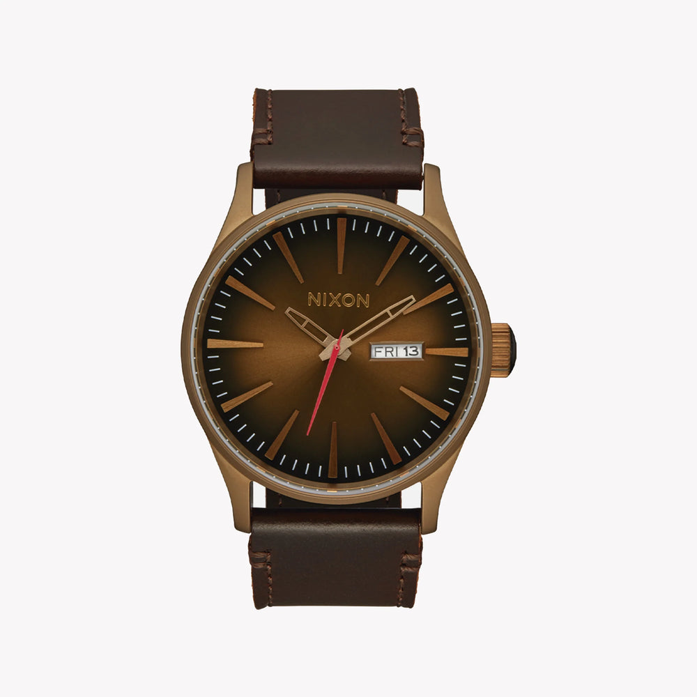 Nixon Men's Bronze Stainless Steel & Brown Leather Watch | A105-5145 by i-watch