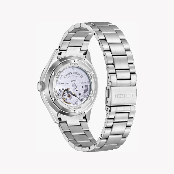 Dynamic Precision Men's Silver Watch, Green Dial | Nh8391-51x by i-watch