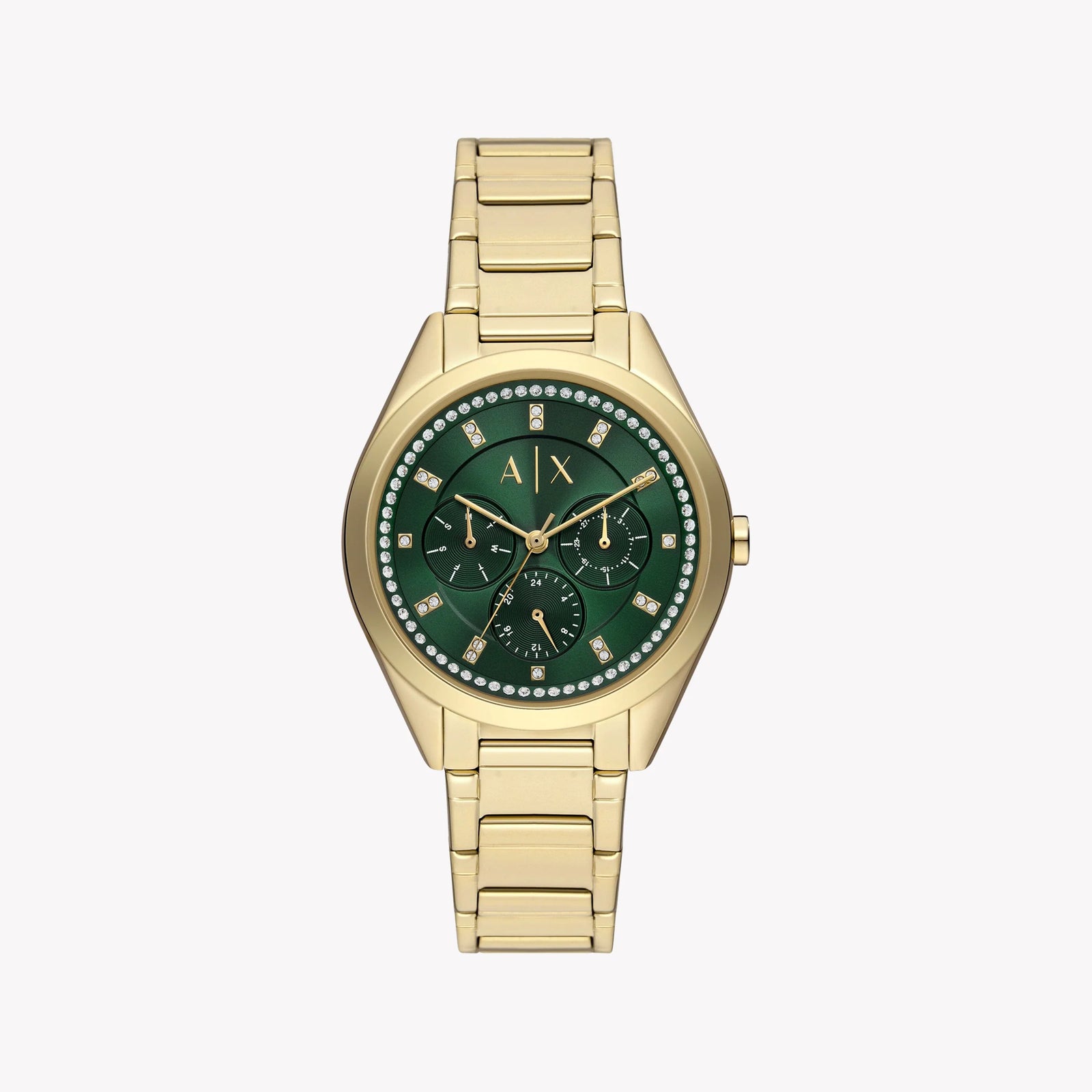 ARMANDI EXCHANGE AX5661 - BOLD SOPHISTICATION WITH GREEN DIAL & GOLD ACCENTS Women's Watch