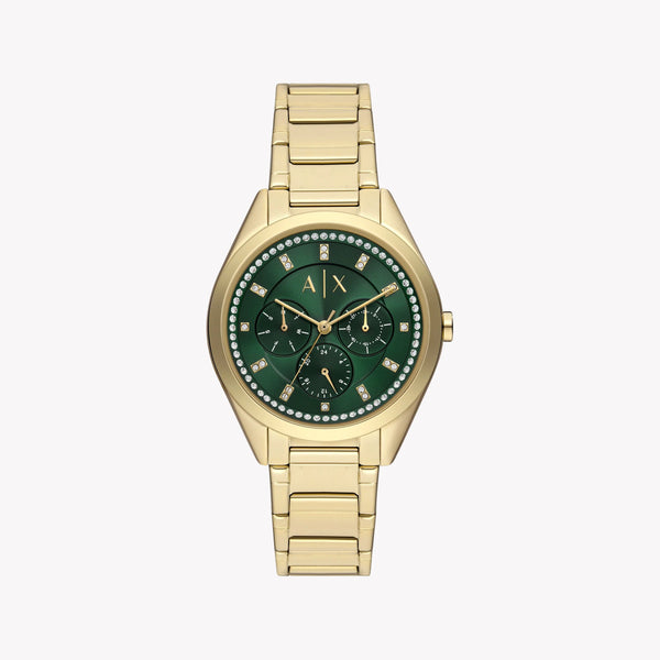Armani Exchange Men's Gold Watch, Green Dial | Ax5661
