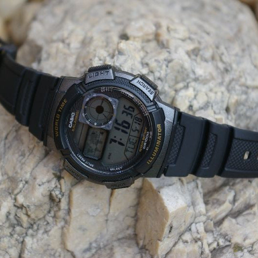 Casio Men's Black Resin Watch, 48mm | Ae-1000w-1avdf