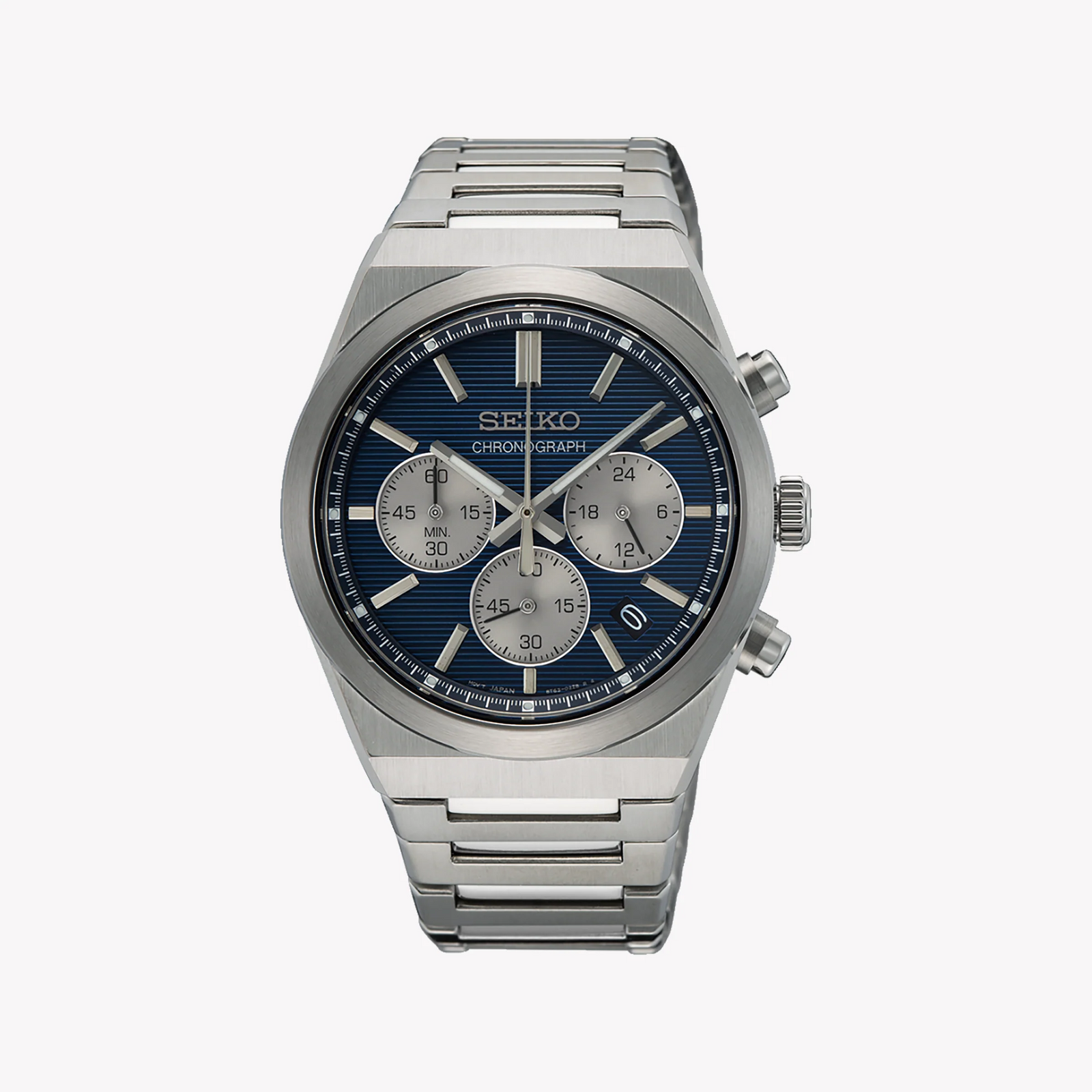 Seiko Men's Silver Stainless Steel, Blue Dial | Ssb453p1 by i-watch