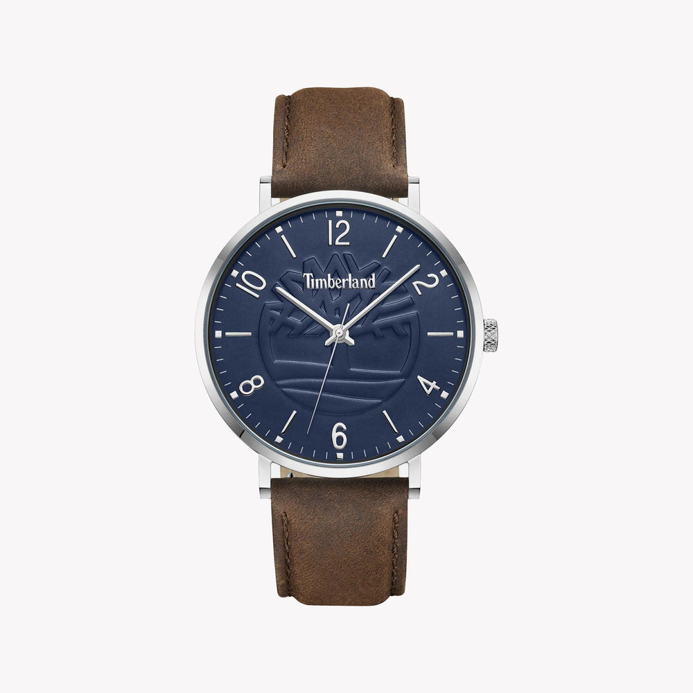Timberland Men's Stainless Steel, Brown Leather | Tdwga0010901 by i-watch