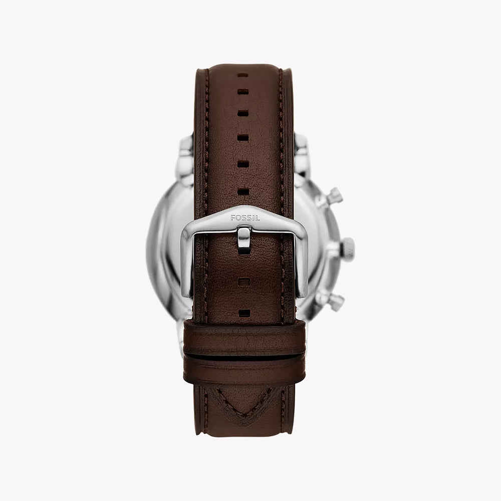 Fossil Men's Silver/Brown Watch, Blue Dial | Fs6018set by i-watch