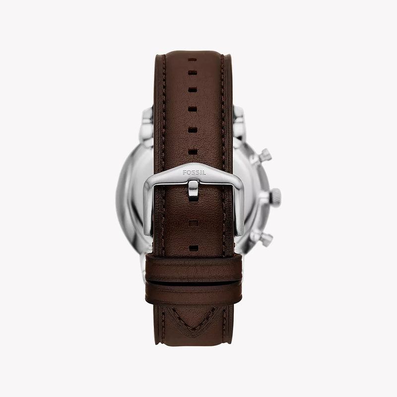 Fossil Men's Silver/Brown Watch, Blue Dial | Fs6018set by i-watch