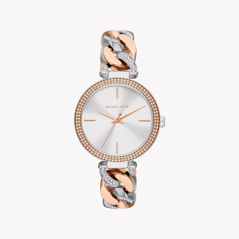 Michael Kors Women's Silver-Rose Gold Watch, White Dial | Mk4634 by i-watch