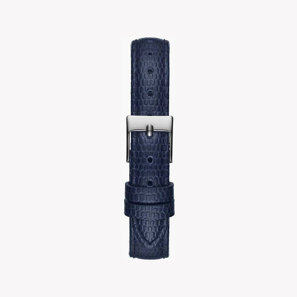 Guess Women's Silver & Blue Leather Watch, Silver Dial | W1212l3 by i-watch