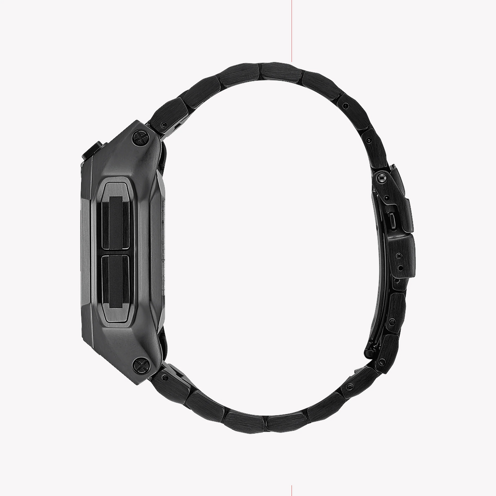 Nixon Men's Black Stainless Steel Watch, Digital Dial | A1268-001 by i-watch